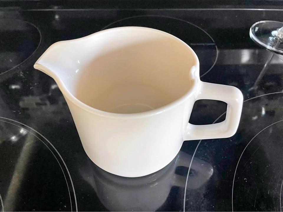 Arcoroc France White Milk Glass Creamer Pitcher