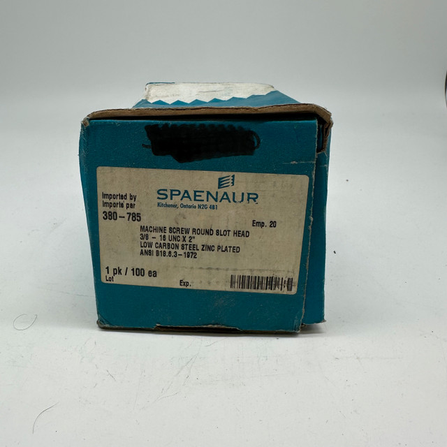 Spaenaur Screws Round Slot Head 3/8”-16 UNC x 2" - photo 4