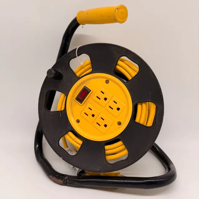 Extension Cord Reel – 4 Outlets, 125V 13A (Indoor Power Reel) thumbnail