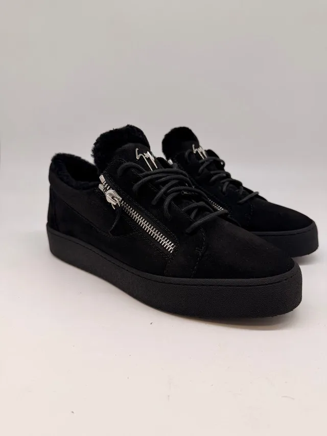 Giuseppe Zanotti Black Suede Sneakers – Size 44 – Like New thumbnail