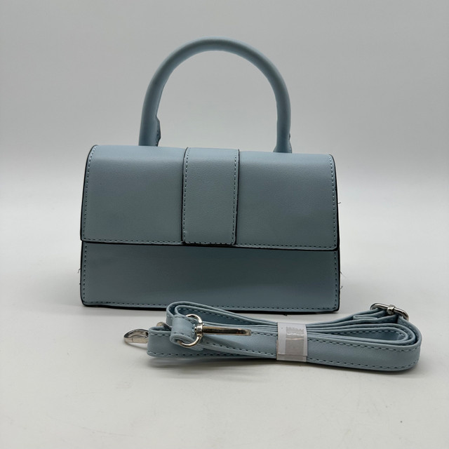 New Ardene Mini Handbag – Light Blue Faux Leather Crossbody