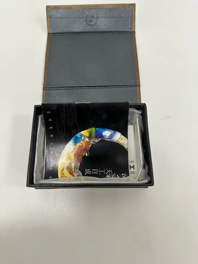 Handcrafted Glass Pendant Necklace – Blue & Burgundy Gradient image indicator(3)