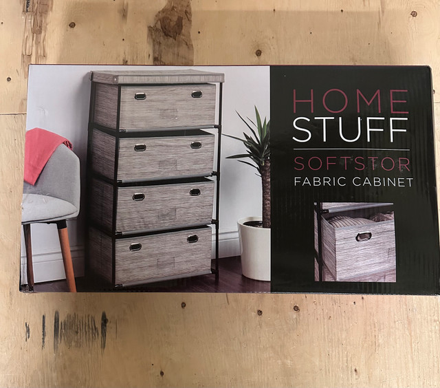 HOMESTUFF Fabric Storage Cabinet - 4 Drawer Unit