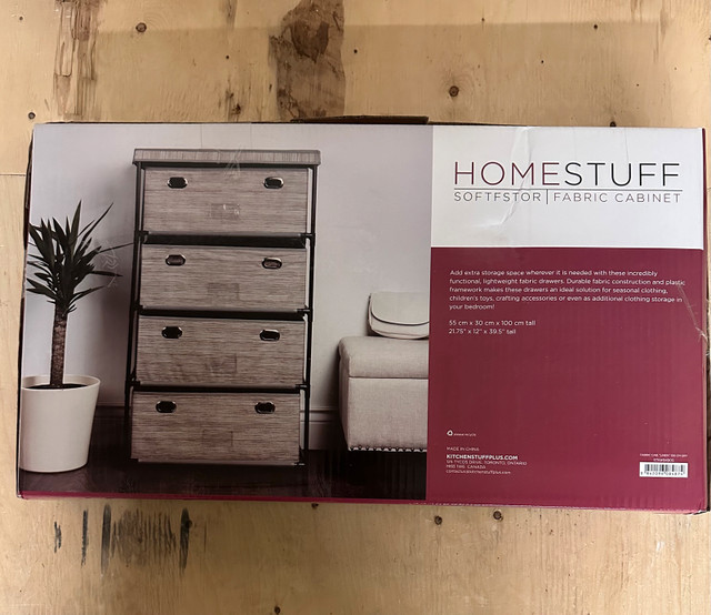 HOMESTUFF Fabric Storage Cabinet - 4 Drawer Unit - photo 2