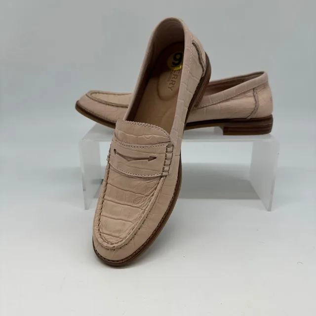 Sperry Croc-Embossed Leather Loafers – Size 9 (New) thumbnail