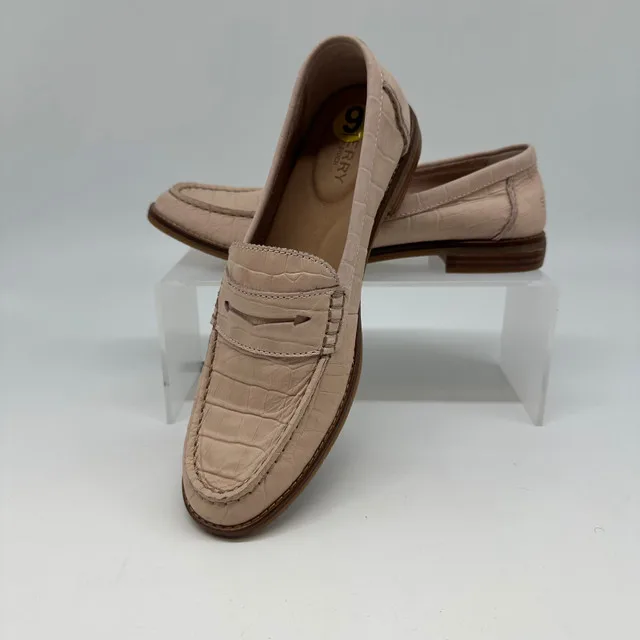 Sperry Croc-Embossed Leather Loafers – Size 9 (New) image indicator(2)