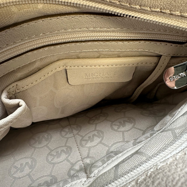 Michael Kors bag leather vanilla shoulder satchel - photo 4