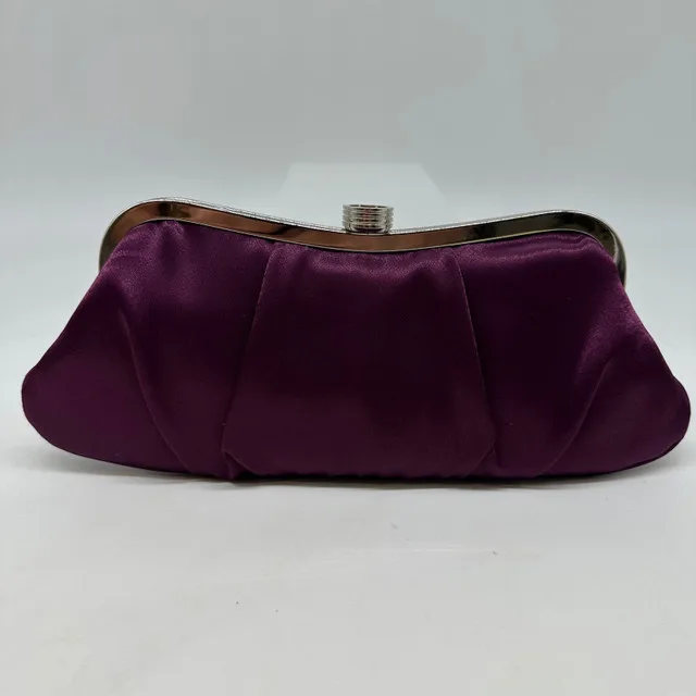 Brand new Bellezza Purple Clutch with Chain image indicator(2)