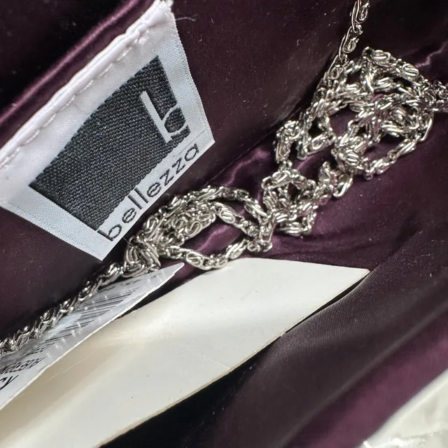 Brand new Bellezza Purple Clutch with Chain image indicator(4)