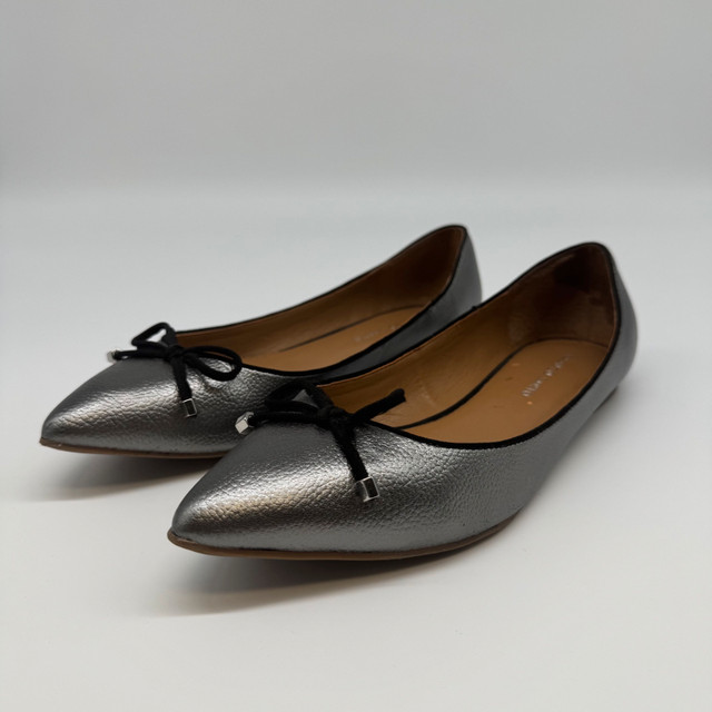 Franco Sarto Silver Ballet Flats - Size 9 (like new)