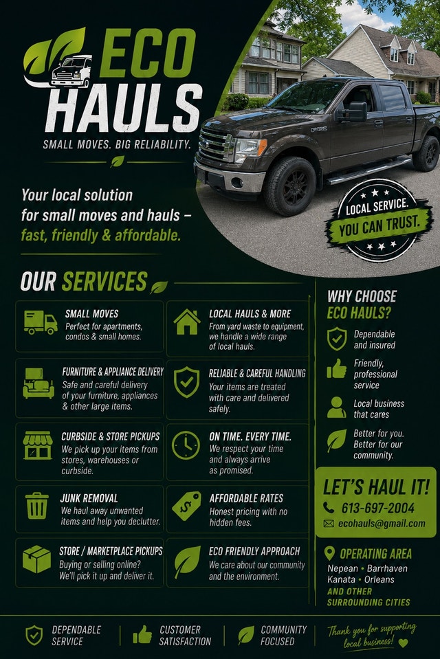 Pickup and moving services