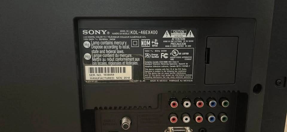Sony Bravia KDL-46EX400 46" LCD TV - photo 2