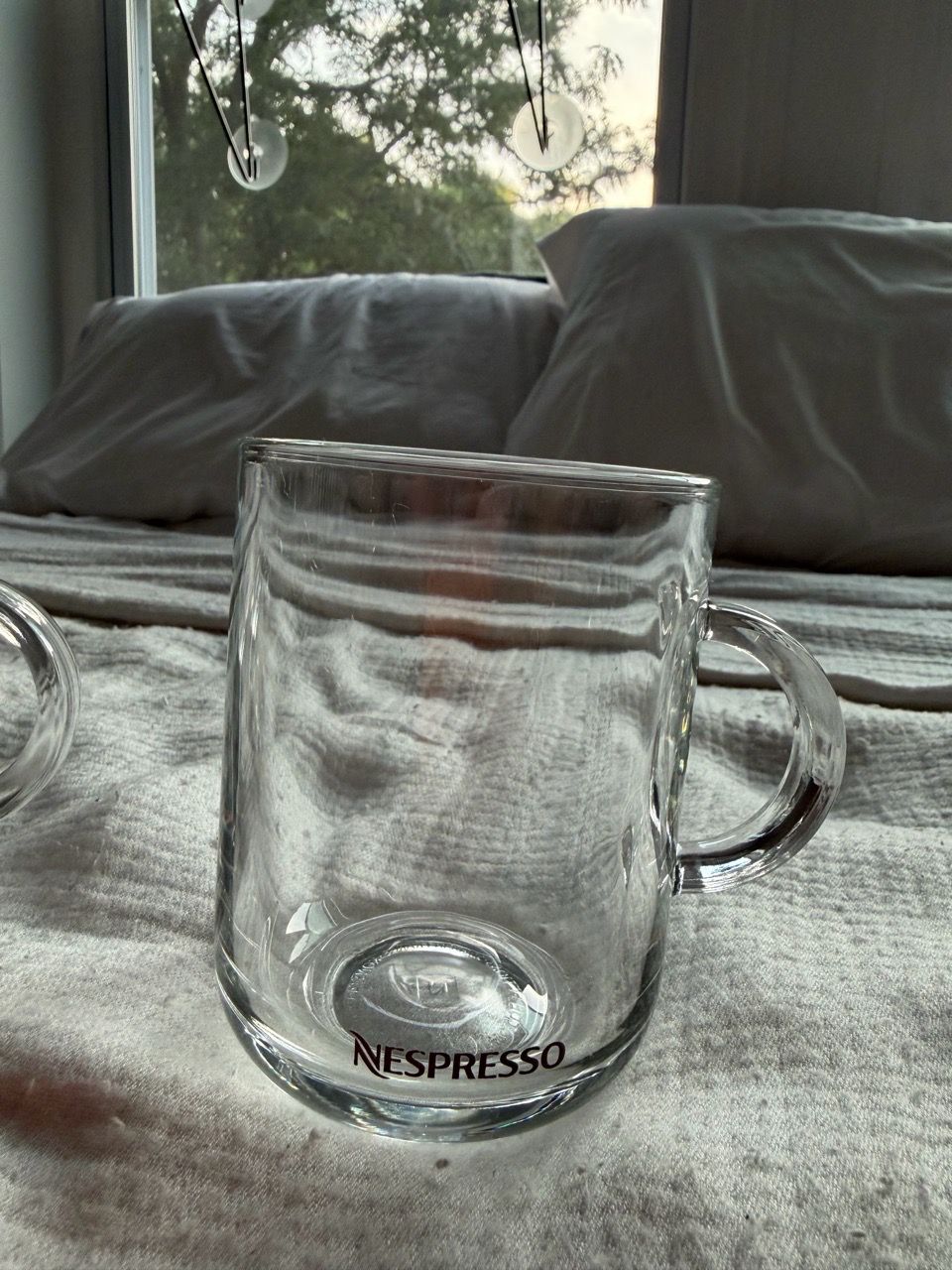Pair of Nespresso Vertuo Glass Coffee Mugs by Konstantin Grcic