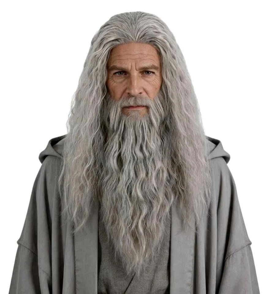 Archmage Wig & Beard Set