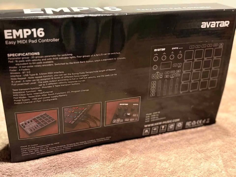 Avatar EMP16 Easy MIDI Pad Controller - photo 3