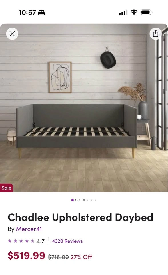 Green Daybed with Twin Mattress - photo 4