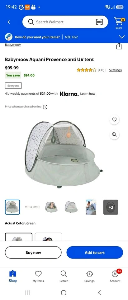 Brand new open box Babymoov Aquani 3-in-1 Sun Protection Tent