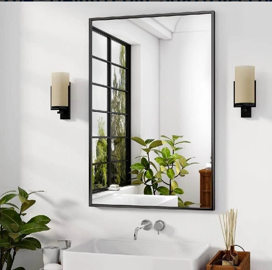 New in Box 30”x20” Bathroom Mirror Black