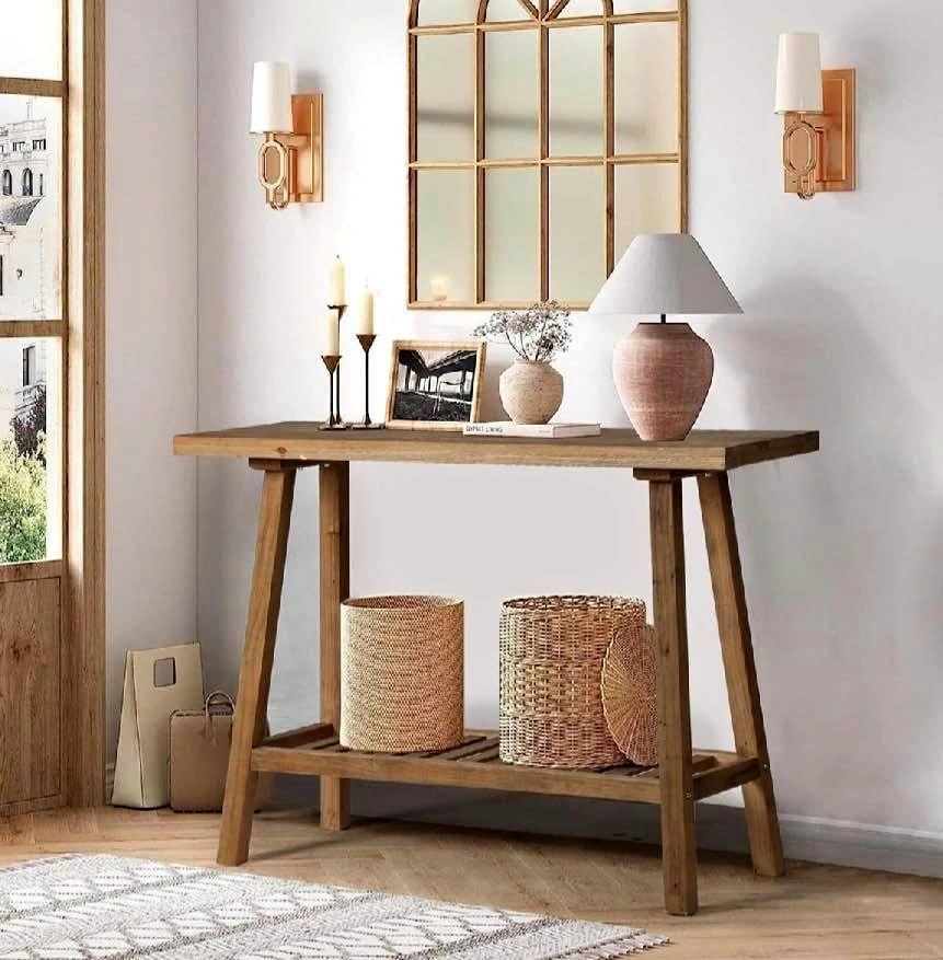 New in Box Reclaimed Wood Console Table 43.3"