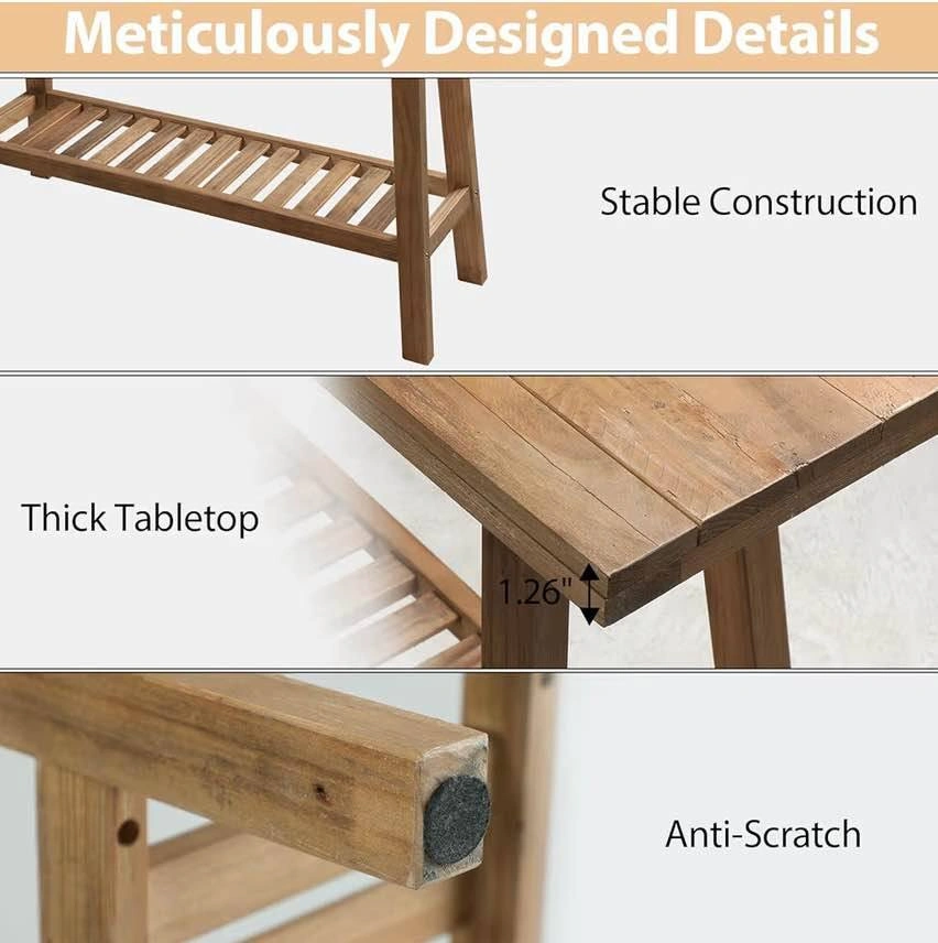 New in Box Reclaimed Wood Console Table 43.3" - photo 4