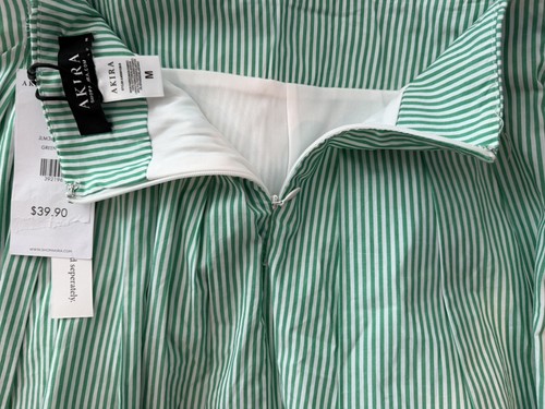 Akira Juniors Tennis Skort NWT Striped Athletic Skirt Size M - photo 2