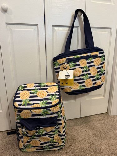 Set Of 2 Matching Coolers-Full Size Insulated BACKPACK & Shoulde