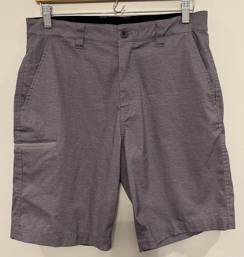 Polyester-spandex men's performance shorts, size 30