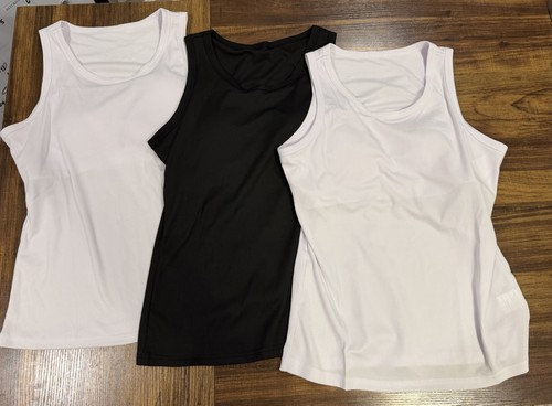 Lot Of 3 Built-in Bra Tank Tops - Large NEW