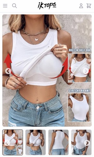 Lot Of 3 Built-in Bra Tank Tops - Large NEW - photo 5
