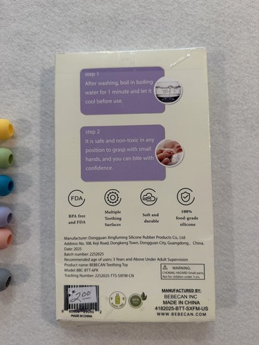 Bebecan Teething Tubes Multicolor BPA Free Baby Toy Set - photo 5