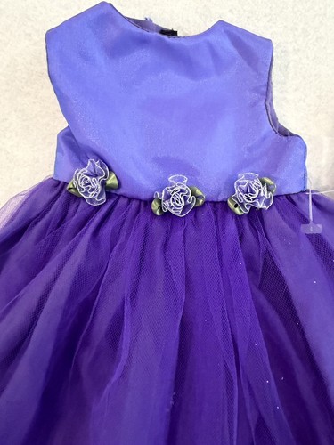 Handmade 18” Doll Clothes: Purple Shimmery Dress & Purse - photo 3