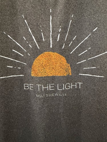 “Be The Light” Women’s LARGE Tank Top Gray Sleeveless Shirt - photo 3