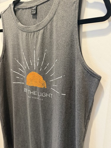 “Be The Light” Women’s LARGE Tank Top Gray Sleeveless Shirt - photo 4