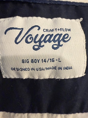 Voyage Big Boy Nautical Button Down Shirt Size 14/16 - photo 2