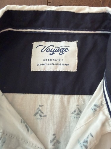 Voyage Big Boy Nautical Button Down Shirt Size 14/16 - photo 4