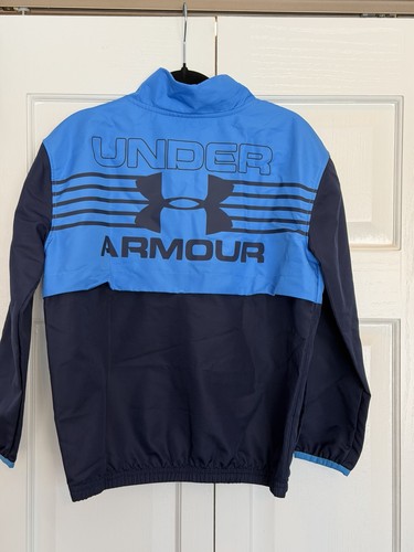 Under Armour 1/4 Zip Windbreaker Pullover Youth Small Blue - photo 2