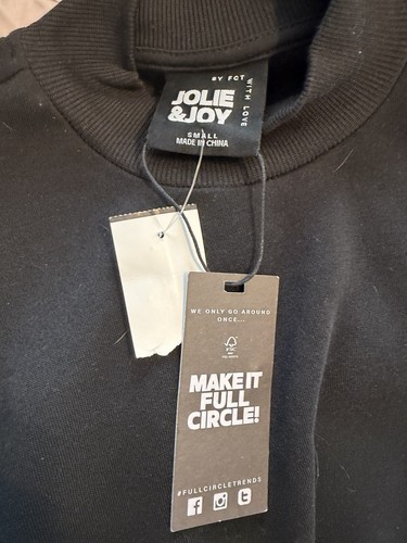 Women’s Black Small Cotton blend sweatshirt, Jolie & Joy - photo 2