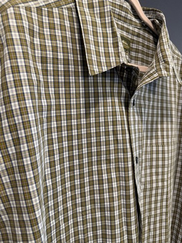 Eddie Bauer Shirt Mens 3XL Green Brown Blue Plaid Button Down - photo 2