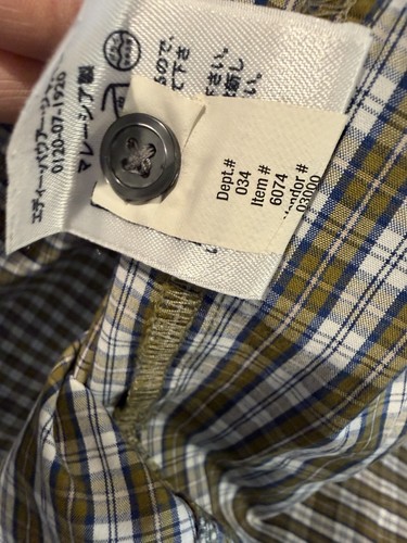 Eddie Bauer Shirt Mens 3XL Green Brown Blue Plaid Button Down - photo 4