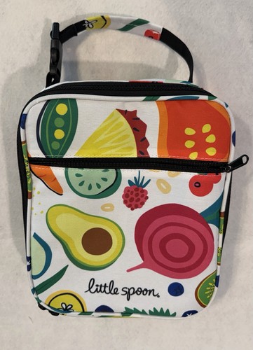 Little Spoon Insulated Lunch Bag W/ Fruit & Vegetable Print