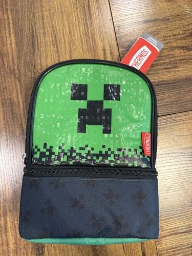 Minecraft Thermos Kids Insulated Dual Compartment Lunch Bag