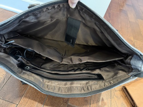 Canvas and leather laptop tote, Relavel, Adapter & Charger - photo 5