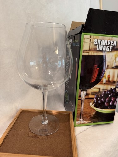 NIB Sharper Image Oversized Wine Glass - Holds Full Bottle - photo 2