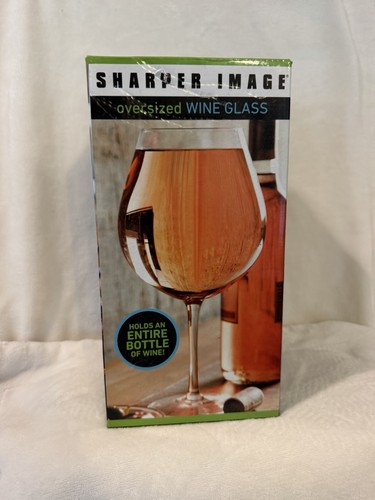 NIB Sharper Image Oversized Wine Glass - Holds Full Bottle - photo 3