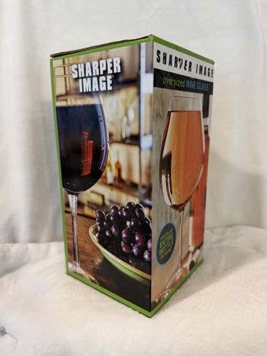 NIB Sharper Image Oversized Wine Glass - Holds Full Bottle - photo 4