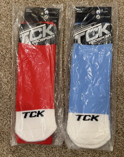 TCK Baseball Softball Socks Scarlet and Columbia Blue New with T
