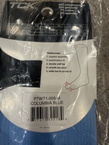 TCK Baseball Softball Socks Scarlet and Columbia Blue New with T - photo 4