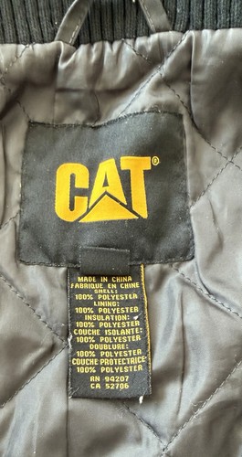 Men’s Black Polyester bomber jacket, CAT (Caterpillar) workwear - photo 3