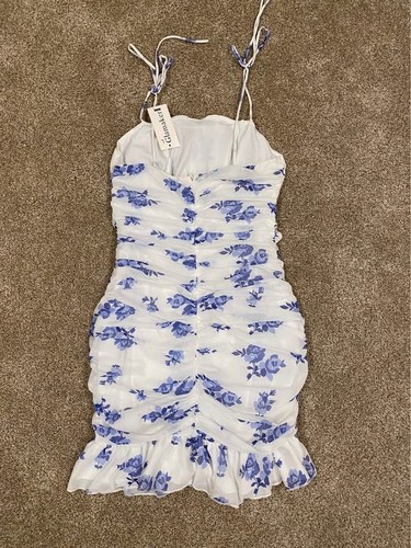 NWT Juniors Floral Sleeveless Dress, Glamaker, Blue Floral Mini - photo 3