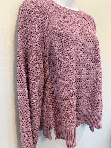 GAP Women's Textured Sweater Orchid Haze Size Small - photo 4